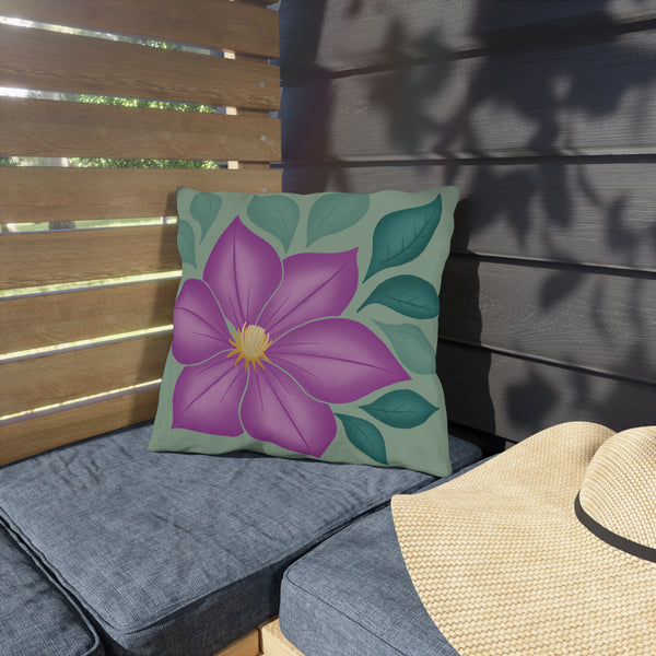 Purple Blossom Outdoor Pillow