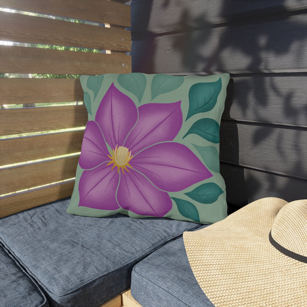 Purple Blossoms Outdoor Pillow