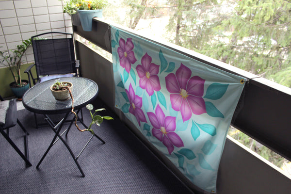Purple Blossoms Outdoor Flag