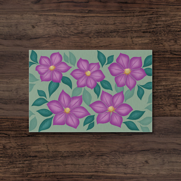 Purple Blossoms Outdoor Rug