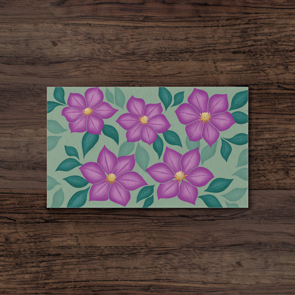 Purple Blossoms Outdoor Rug