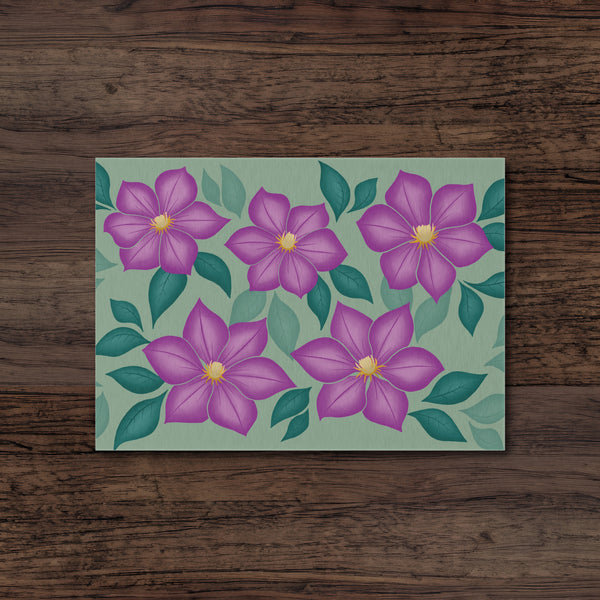 Purple Blossoms Outdoor Rug